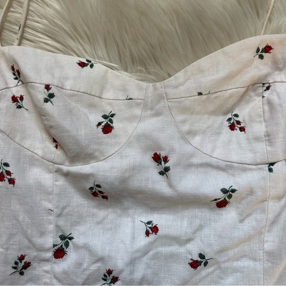REFORMATION Magnolia Top In Queen Anne 100% Linen - Picture 6 of 8